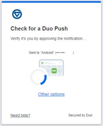 Duo push notification